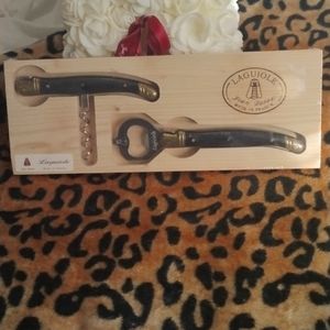 Laguiole wine and bottle opener set